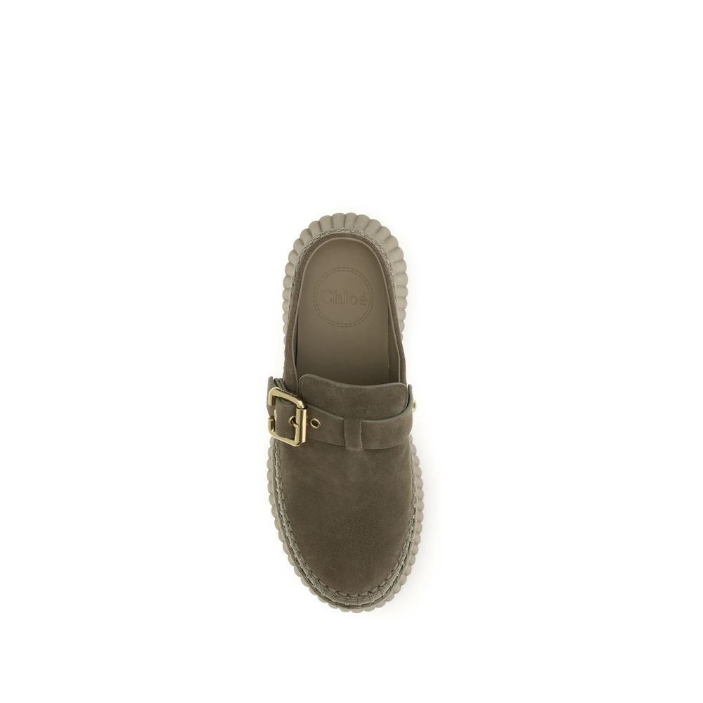 Chloé | Bicolor Calf Leather Bos Taurus Mules