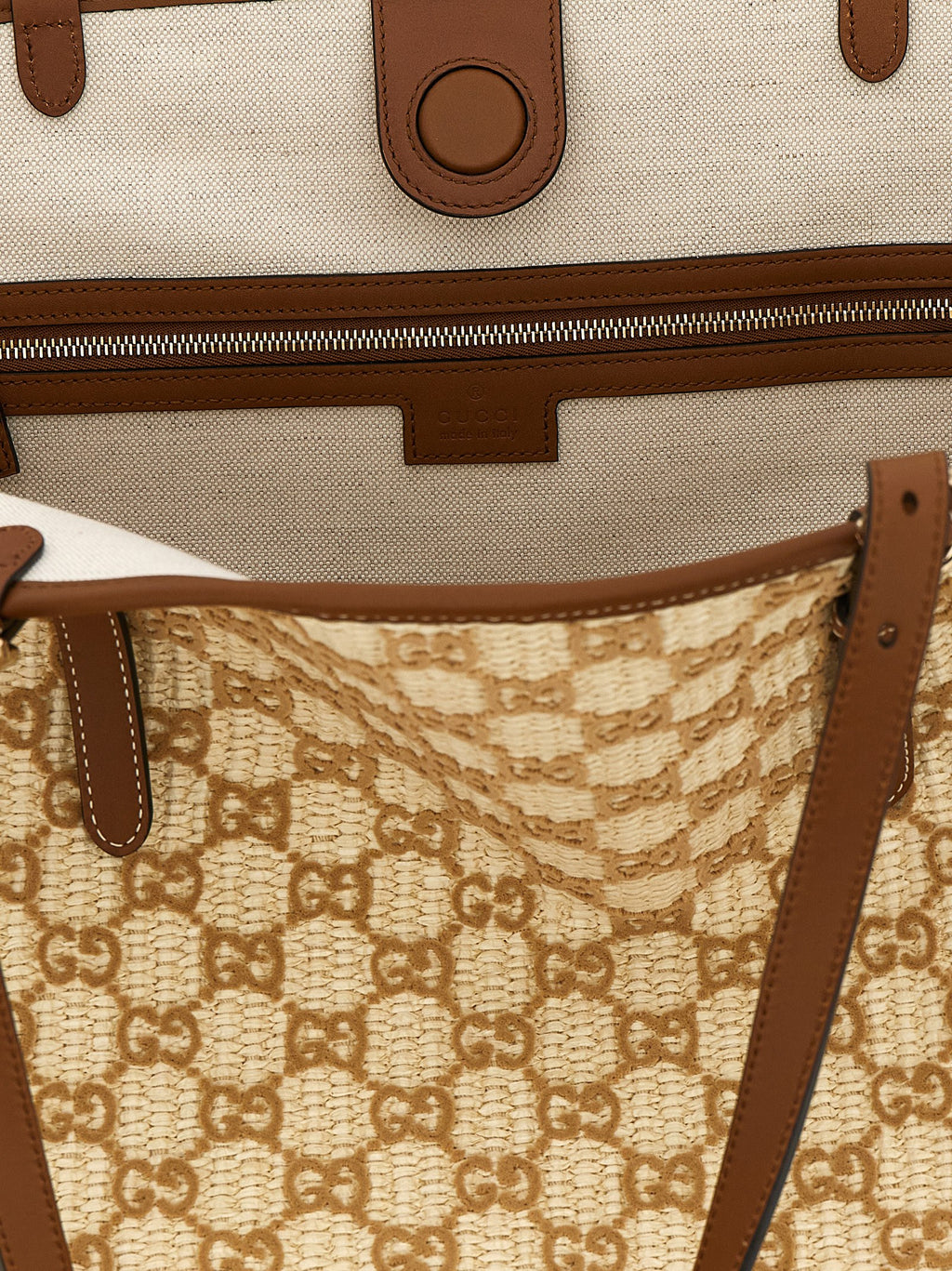 Gucci | Brown Cotton Handbag