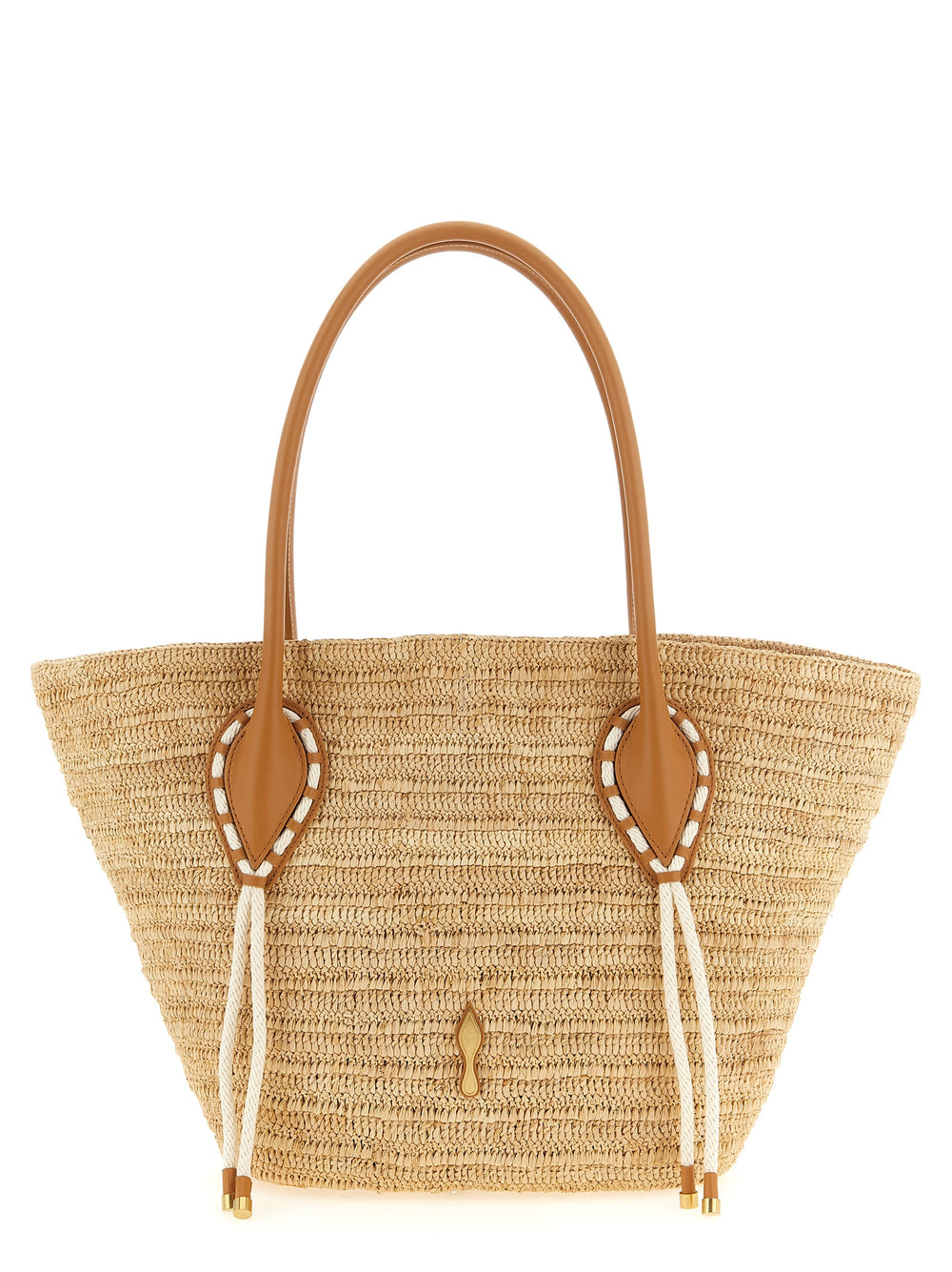 Christian Louboutin | Beige Raffia Tote Bag