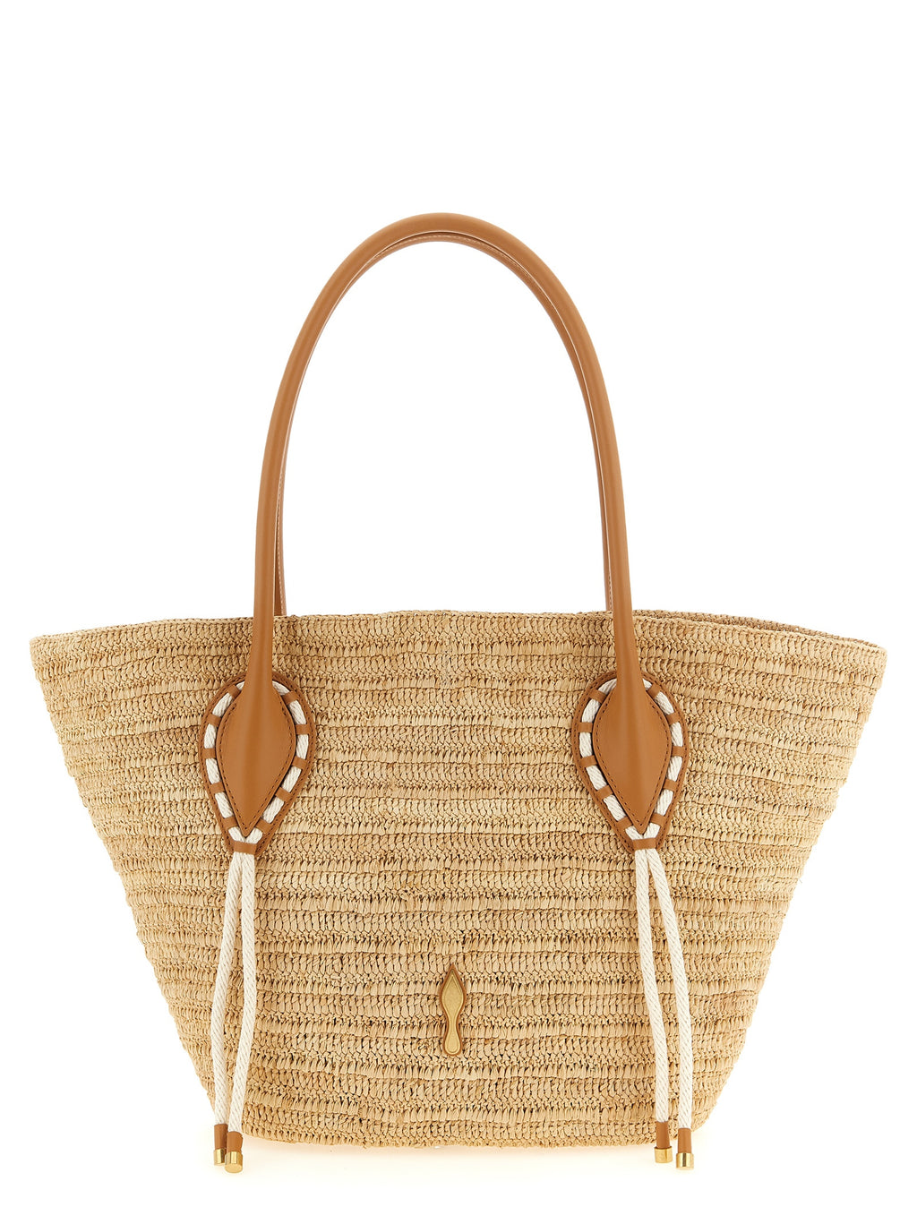 Christian Louboutin | Beige Raffia Tote Bag