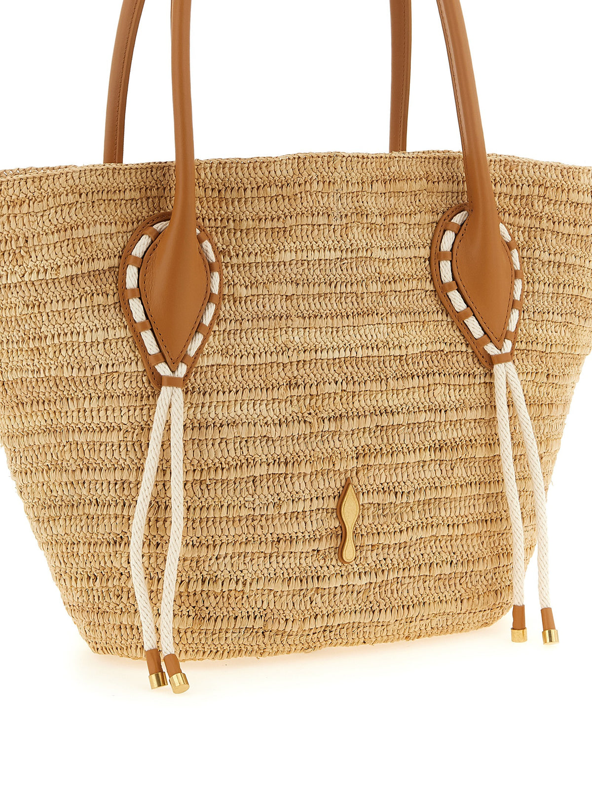 Christian Louboutin | Beige Raffia Tote Bag