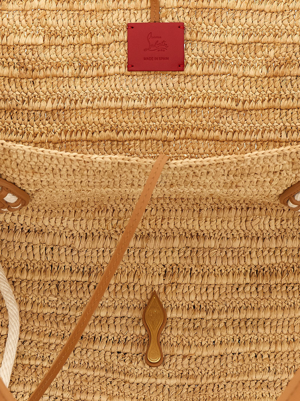 Christian Louboutin | Beige Raffia Tote Bag