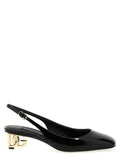 Dolce & Gabbana | Black Calfskin Mid Heel Pumps