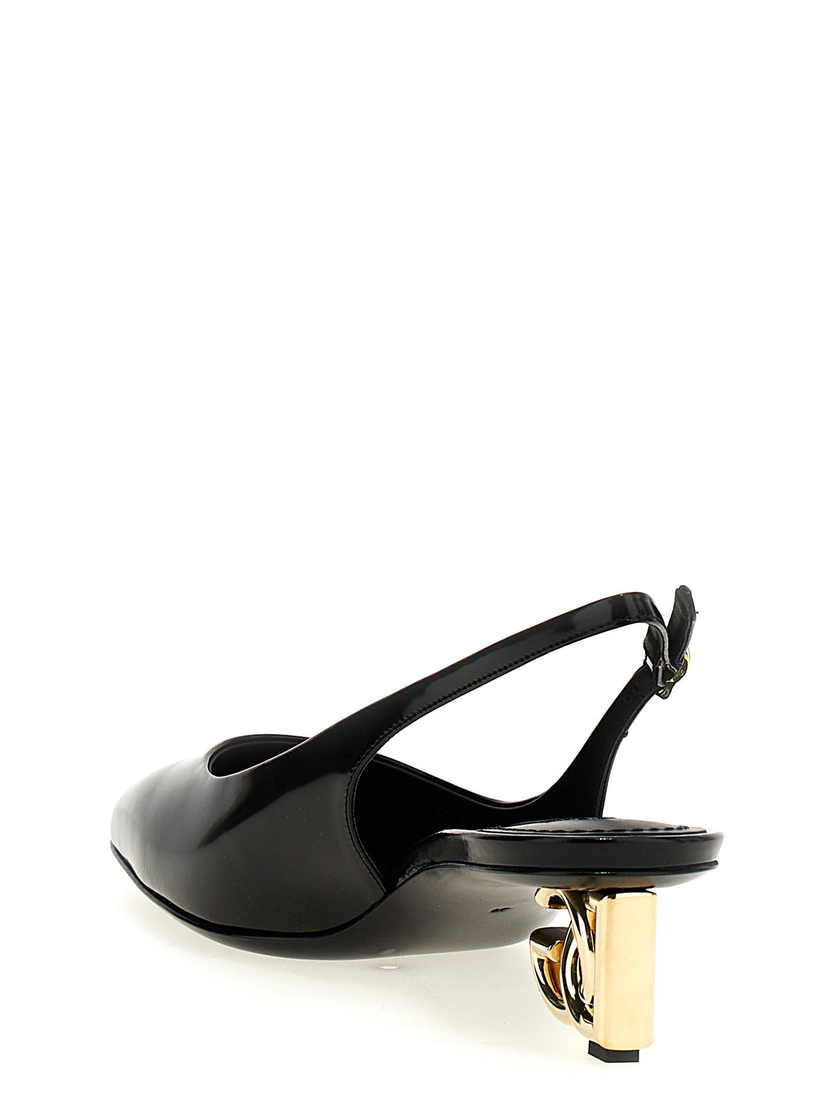 Dolce & Gabbana | Black Calfskin Mid Heel Pumps