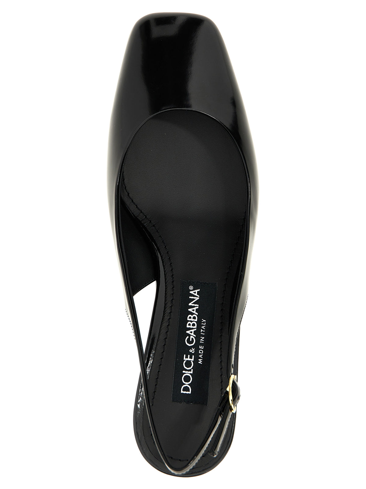 Dolce & Gabbana | Black Calfskin Mid Heel Pumps