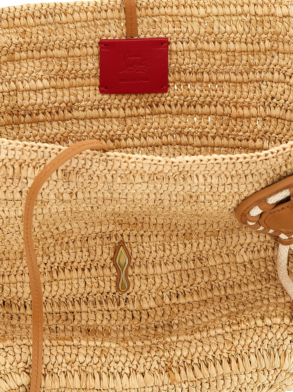 Christian Louboutin | Beige Raffia Tote Bag