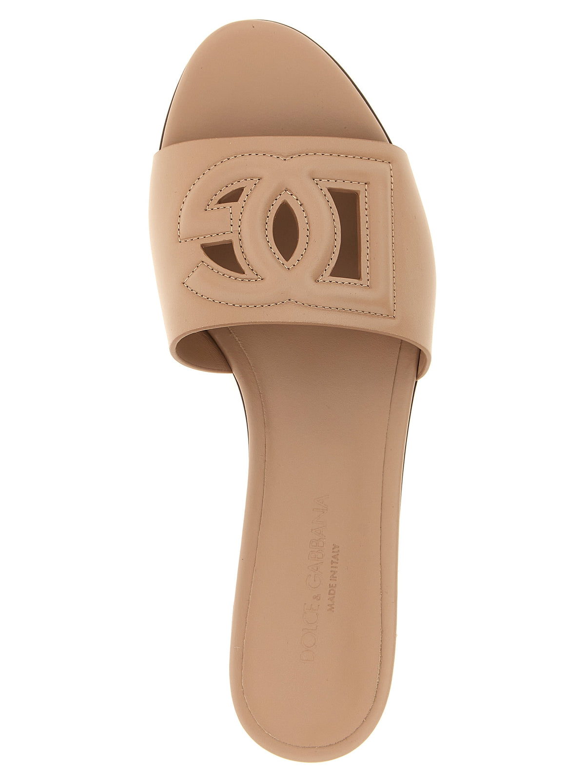 Dolce & Gabbana | Beige Calfskin Slides