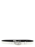 Diesel | White Leather Regular Belt