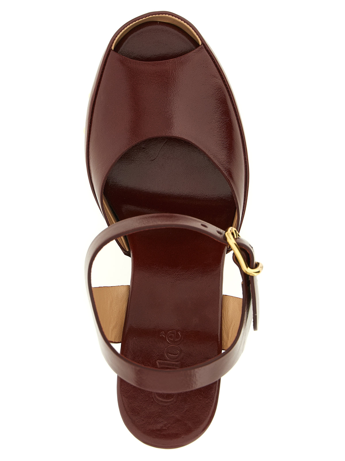 Chloé | Bordeaux Lamb Leather Stiletto Heel Sandals
