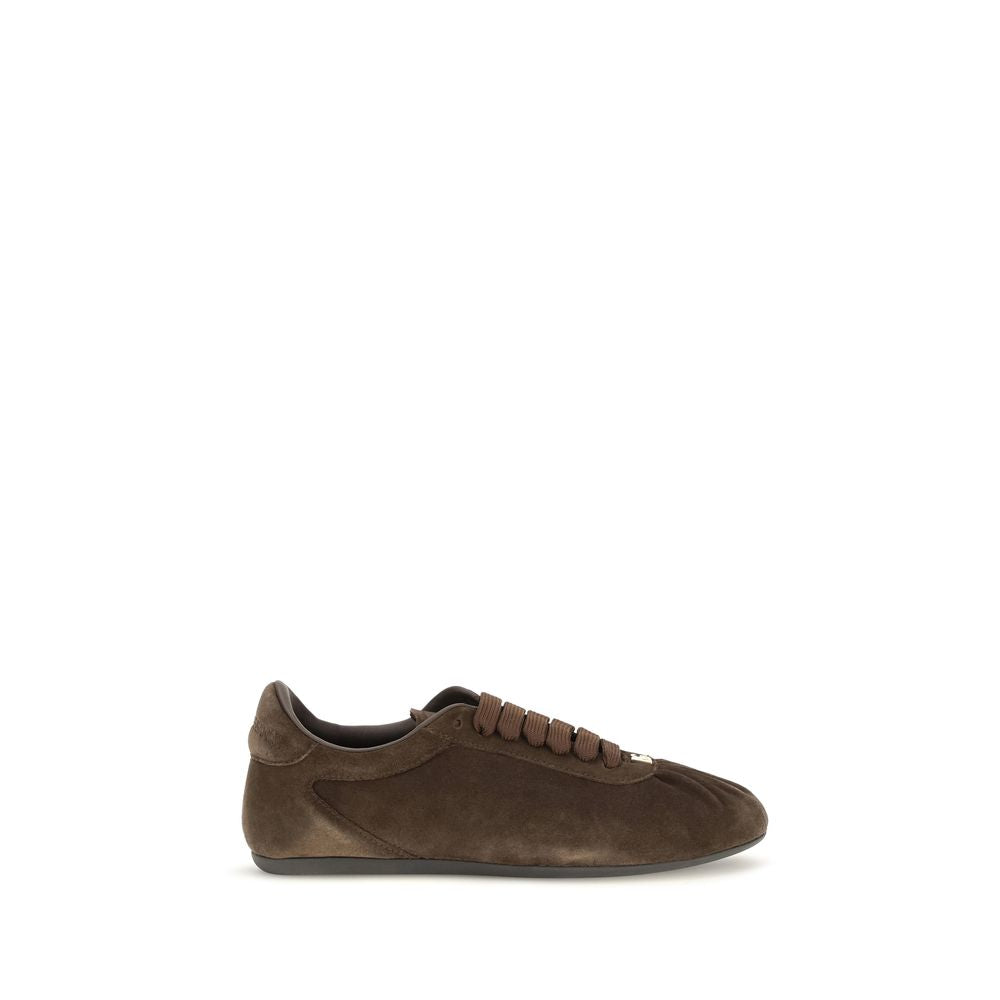 Dolce & Gabbana | Brown Suede Leather Low Top Sneakers