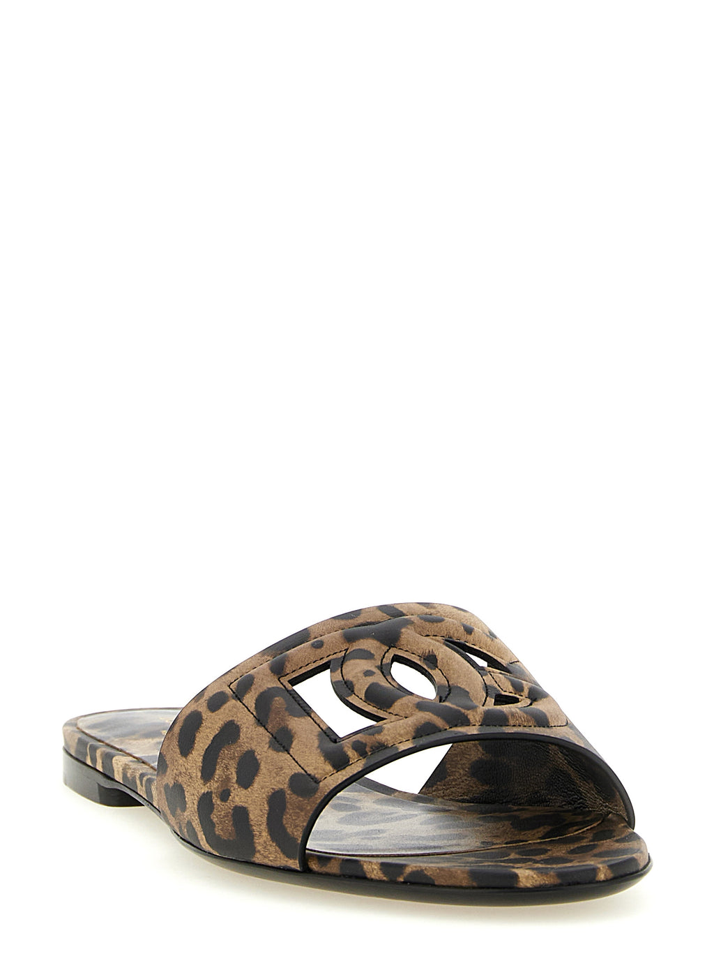 Dolce & Gabbana | Brown Calfskin Slides