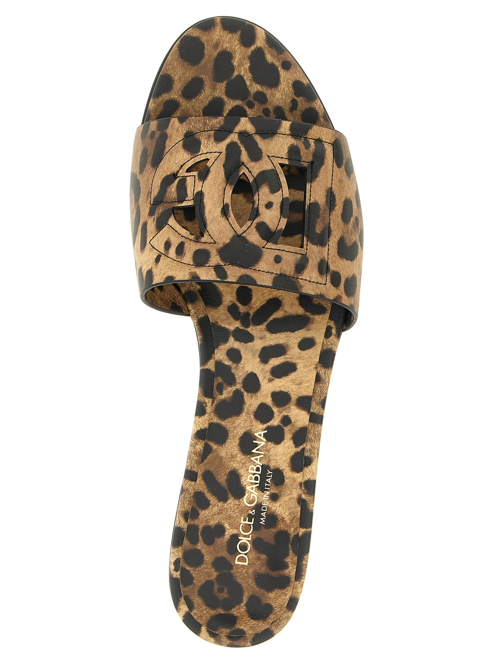 Dolce & Gabbana | Brown Calfskin Slides