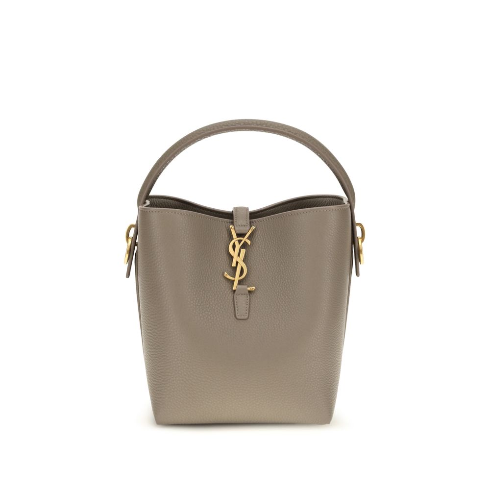 Saint Laurent | Beige Calf Leather Bos Taurus Backet Bag