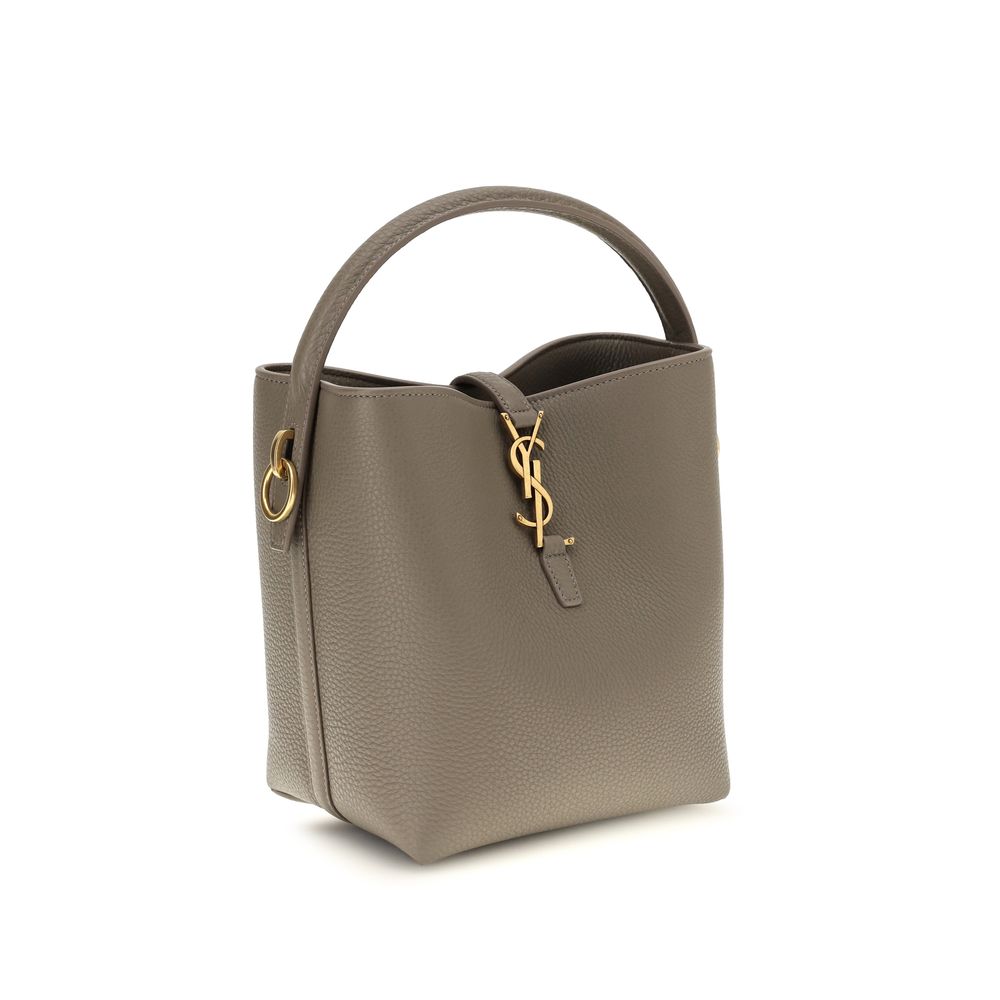Saint Laurent | Beige Calf Leather Bos Taurus Backet Bag