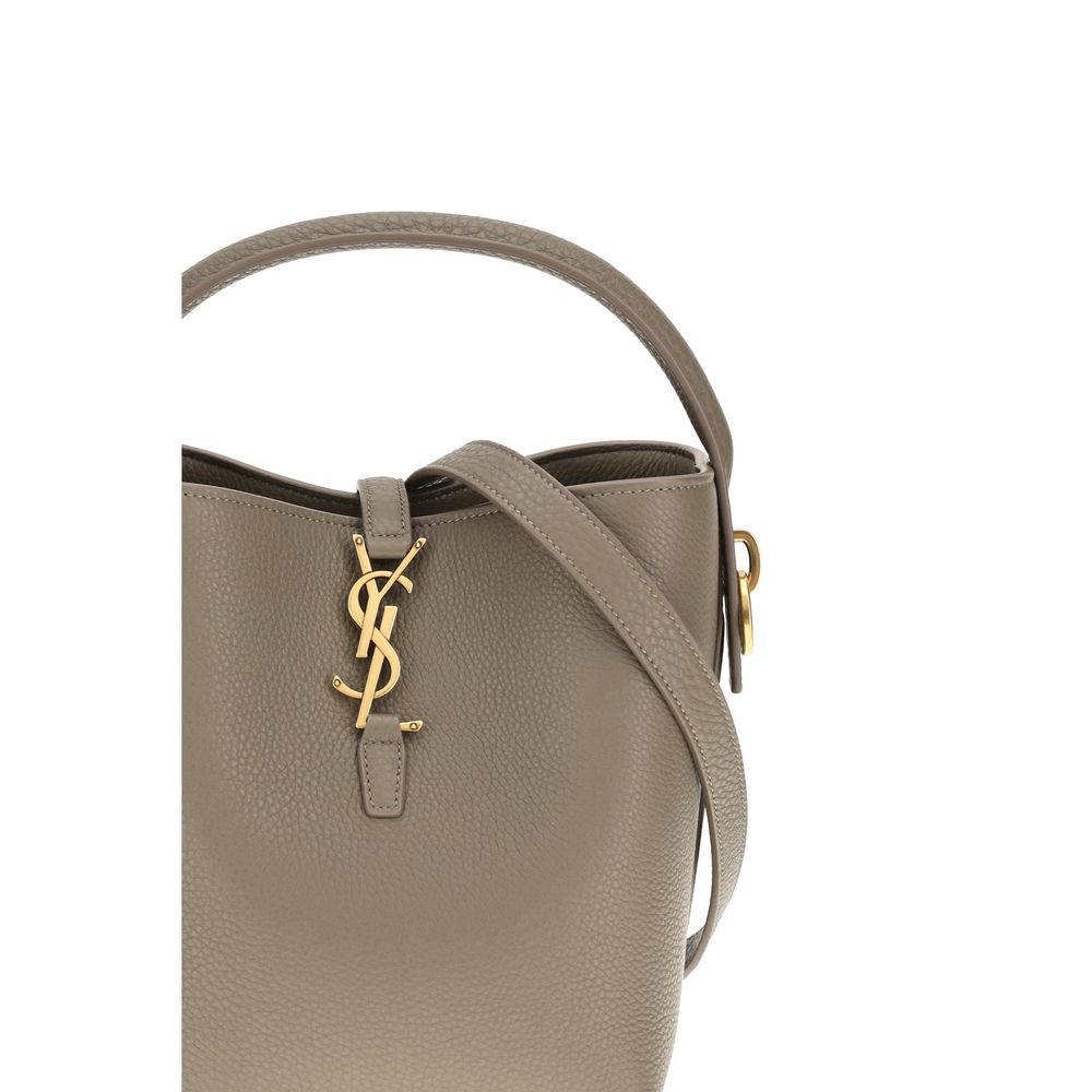 Saint Laurent | Beige Calf Leather Bos Taurus Backet Bag