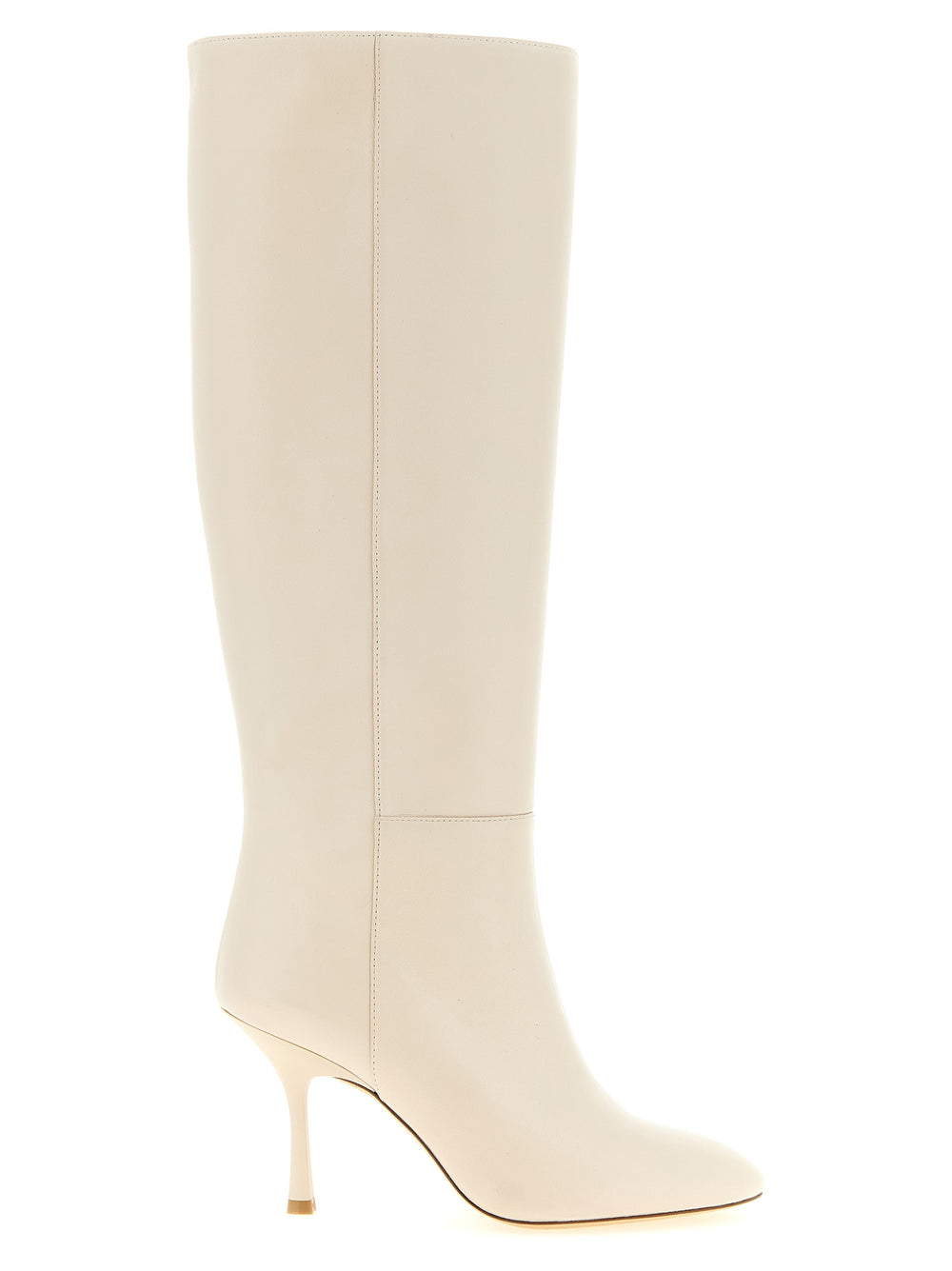 Stuart Weitzman | White Lamb Leather Over The Knee