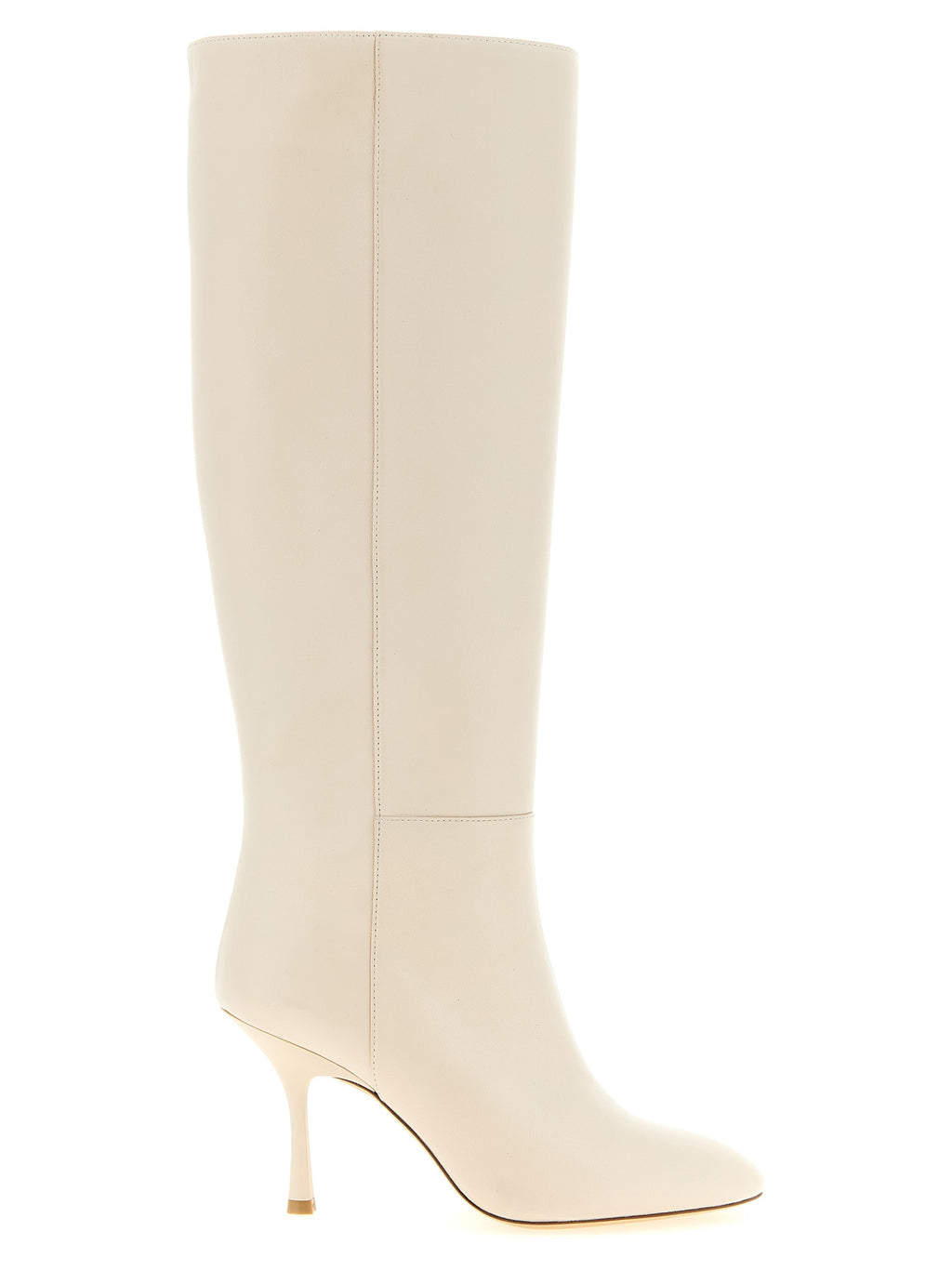 Stuart Weitzman | White Lamb Leather Over The Knee