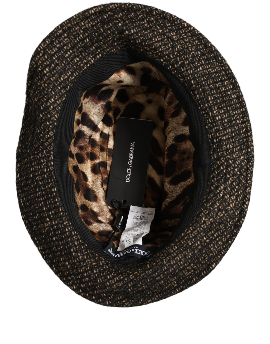 Dolce & Gabbana | Gray Melange Blended Textured Tweed Capello Hat