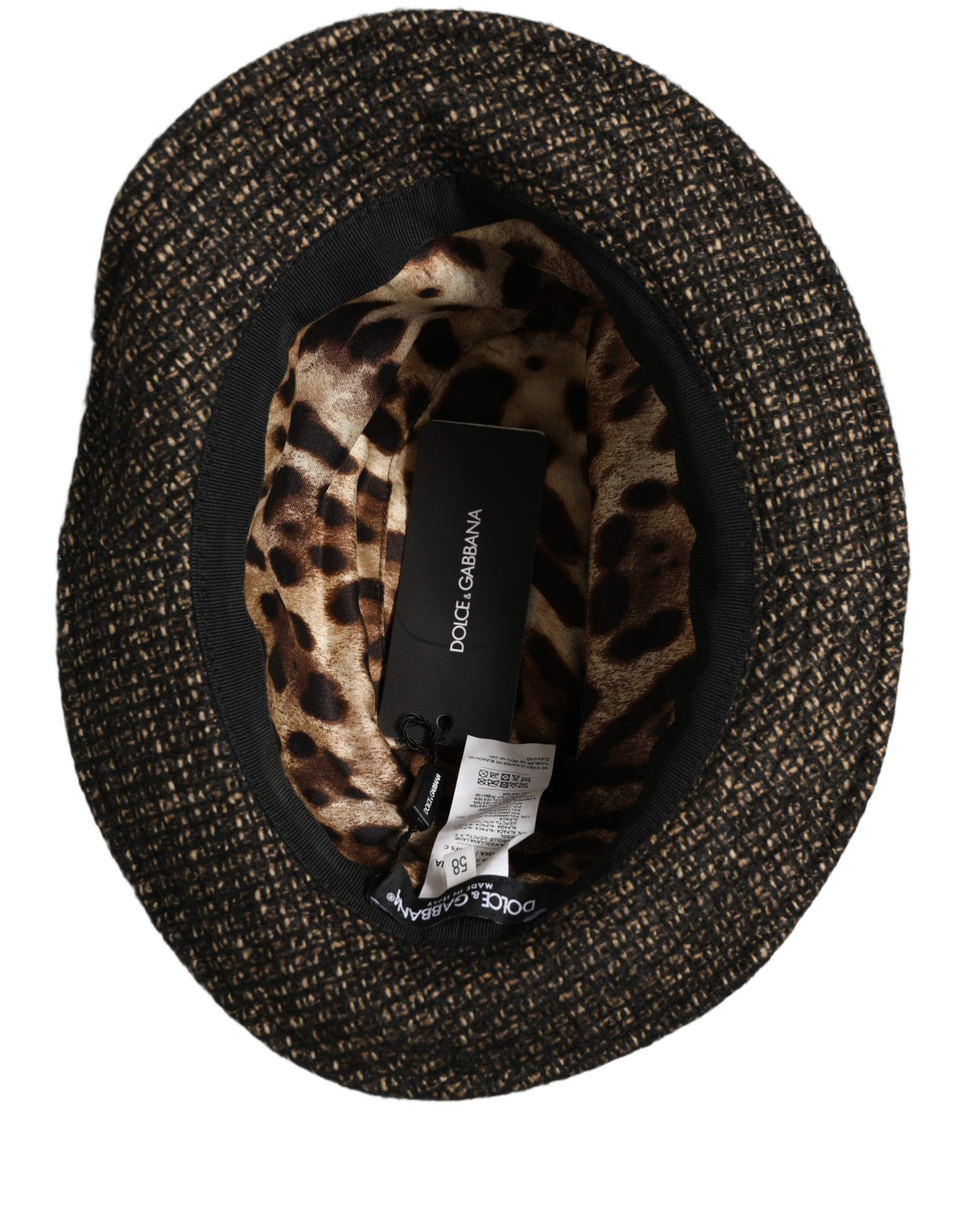 Dolce & Gabbana | Gray Melange Blended Textured Tweed Capello Hat