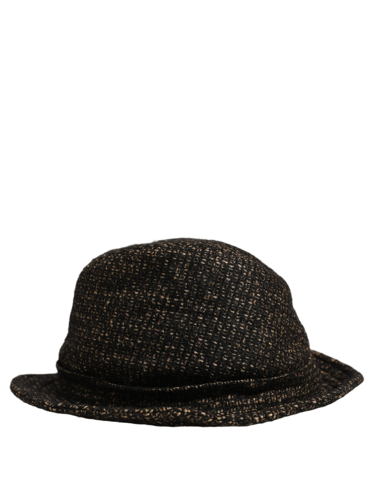 Dolce & Gabbana | Gray Melange Blended Textured Tweed Capello Hat
