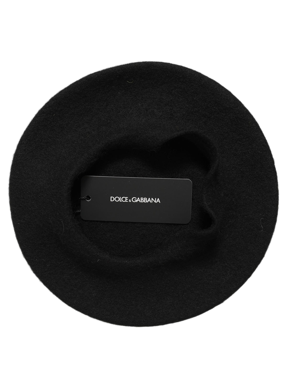 Dolce & Gabbana | Black Wool French Style Beret Capello Hat
