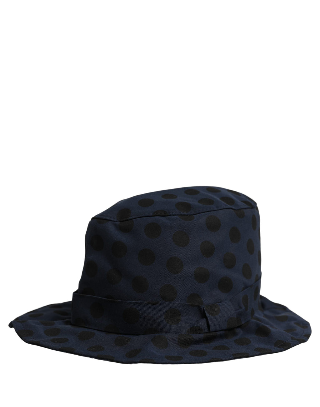 Dolce & Gabbana | Blue Black Polka Dot Cotton Bucket Capello Hat