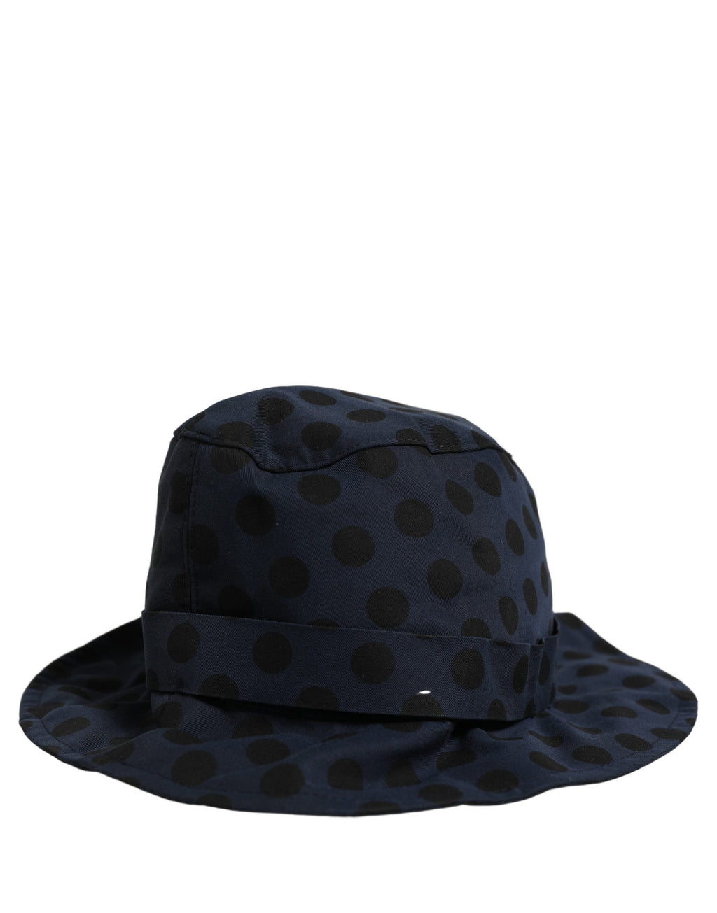 Dolce & Gabbana | Blue Black Polka Dot Cotton Bucket Capello Hat