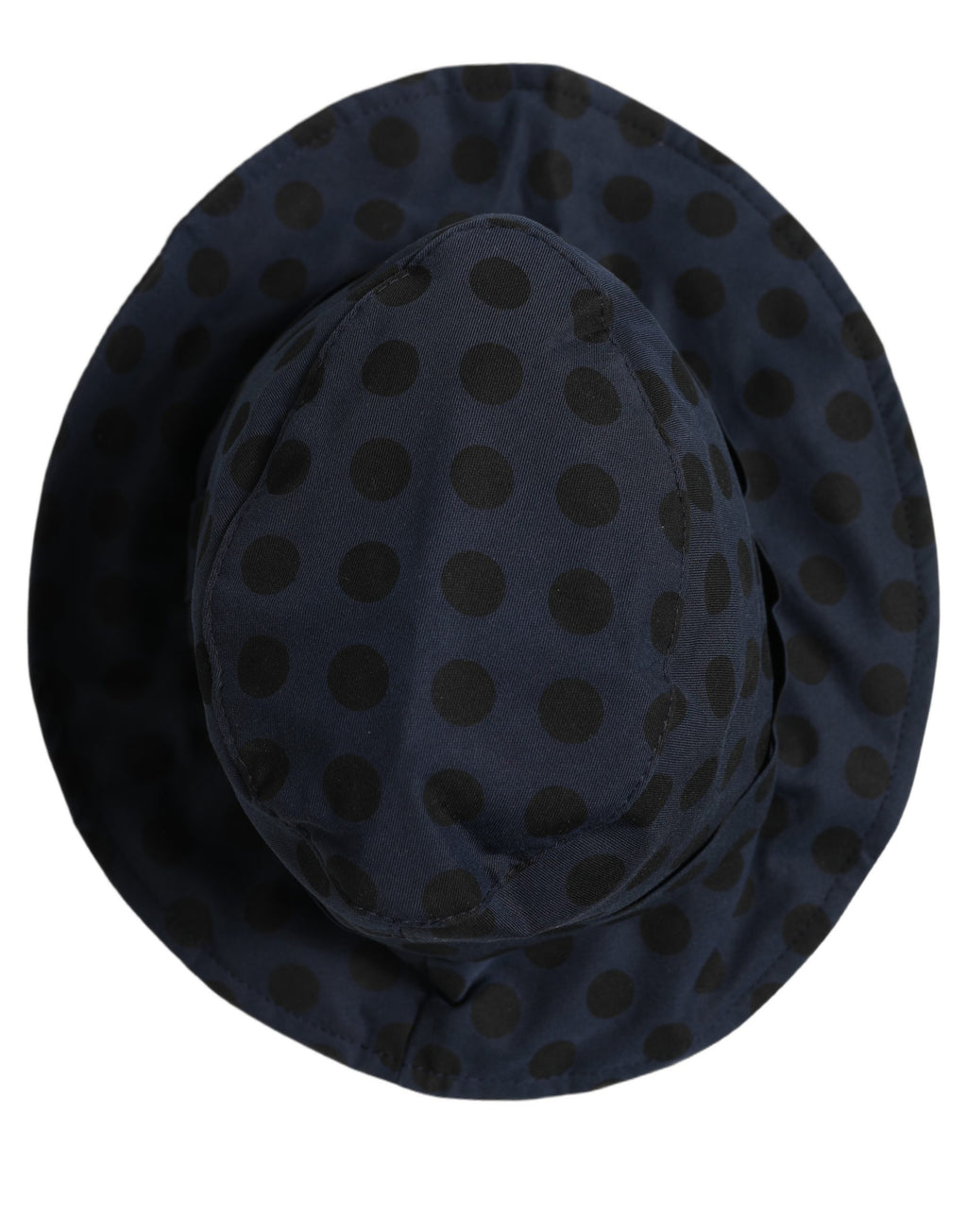 Dolce & Gabbana | Blue Black Polka Dot Cotton Bucket Capello Hat