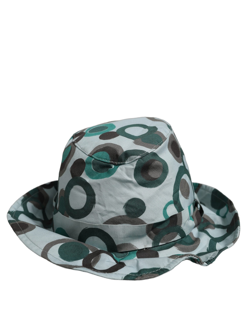 Dolce & Gabbana | Teal Cotton Big Polka Dot Pattern Bucket Hat