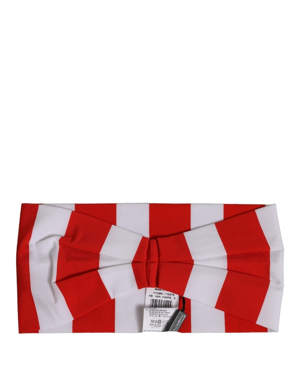Dolce & Gabbana | Red White Stripes Nylon Head Wrap One Size Headband