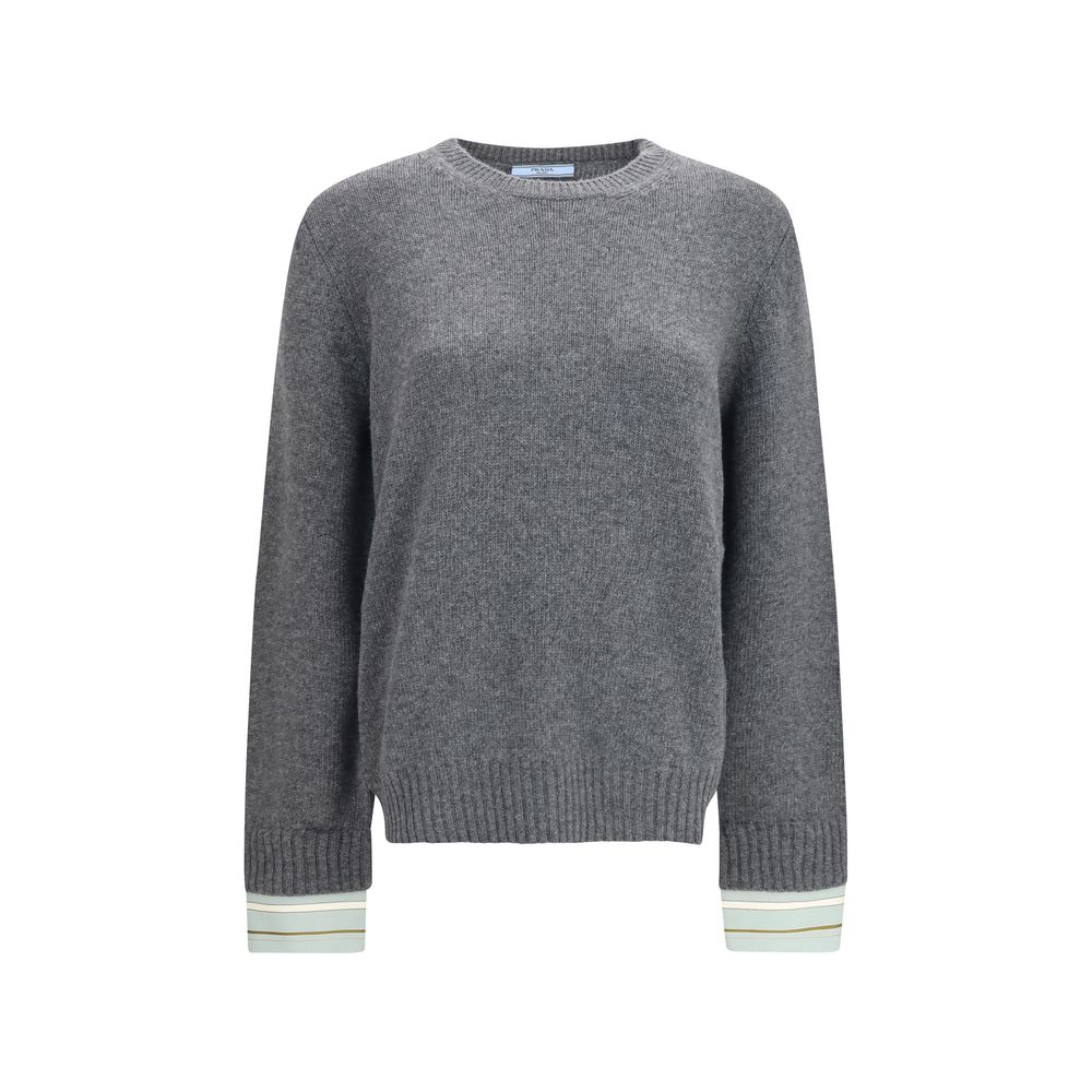 Prada | Gray Wool Oves Aries Sweatshirt