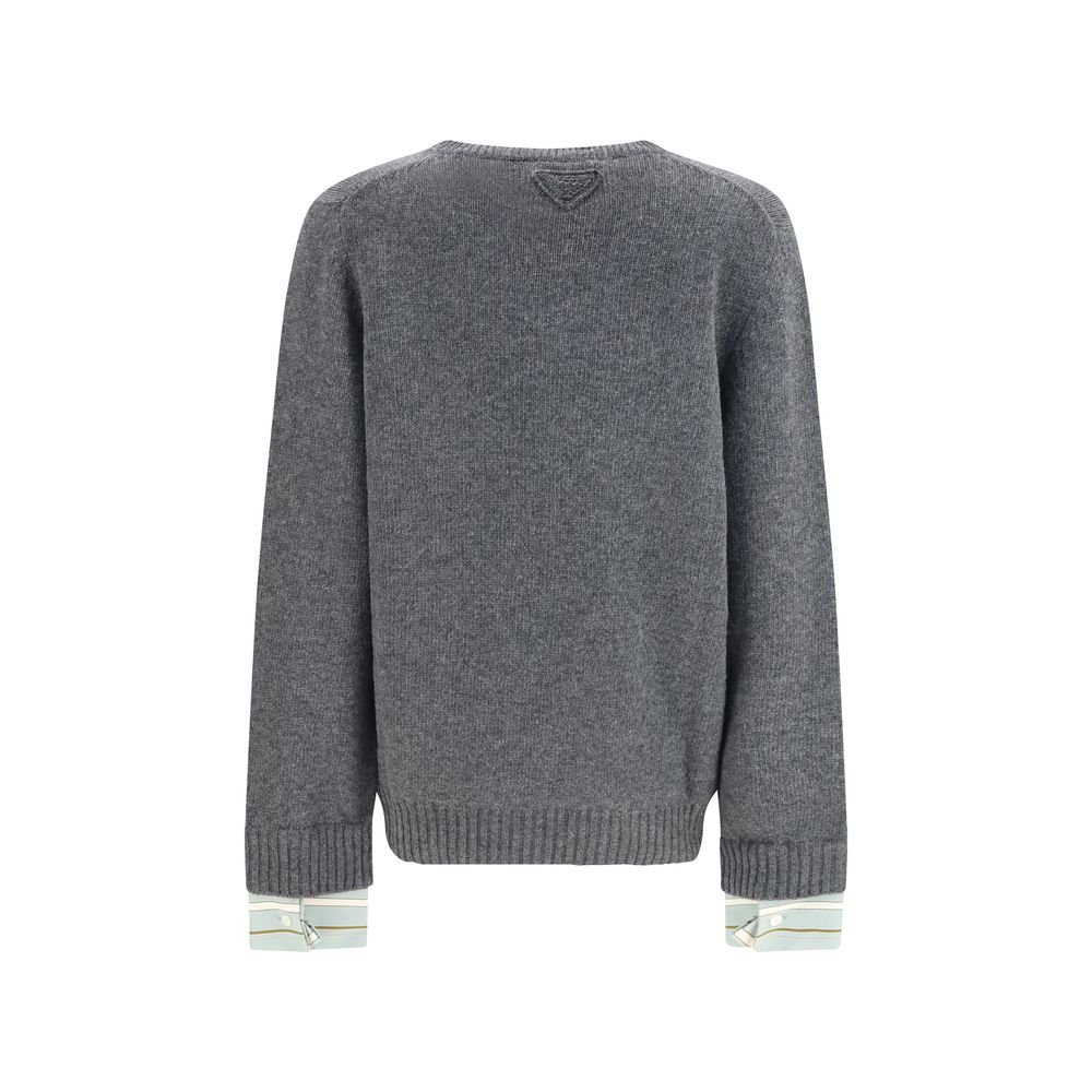 Prada | Gray Wool Oves Aries Sweatshirt