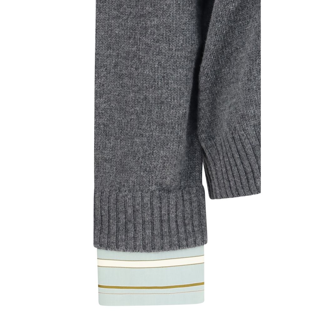 Prada | Gray Wool Oves Aries Sweatshirt