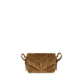 Saint Laurent | Brown Suede Leather Shoulder Bag