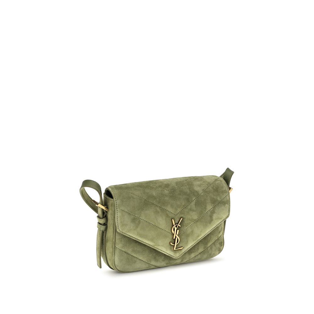 Saint Laurent | Bicolor Suede Leather Shoulder Bag