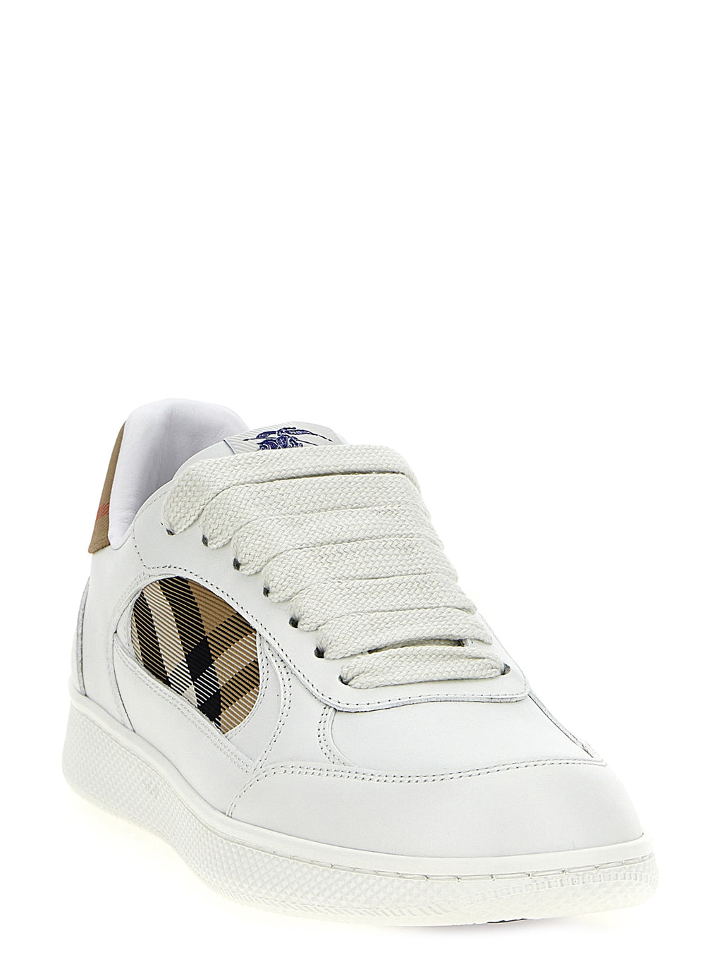 Burberry | Beige Leather Low Top Sneakers