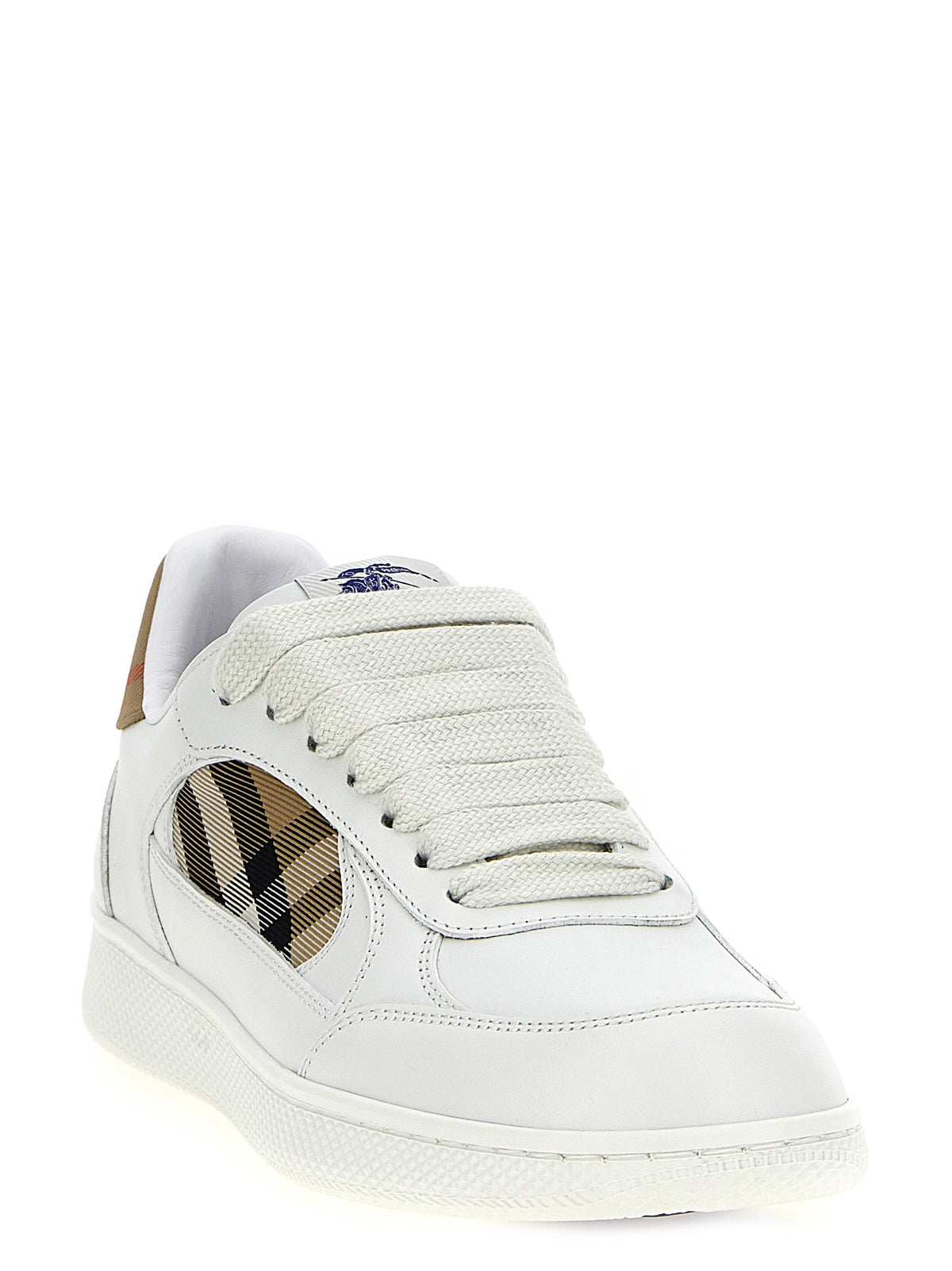 Burberry | Beige Leather Low Top Sneakers