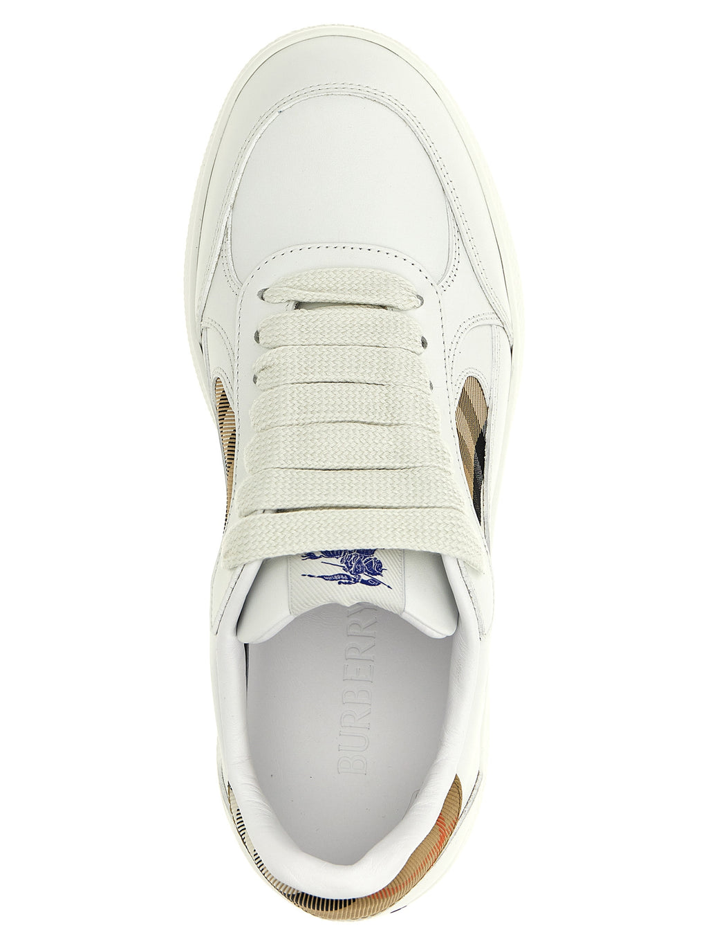 Burberry | Beige Leather Low Top Sneakers