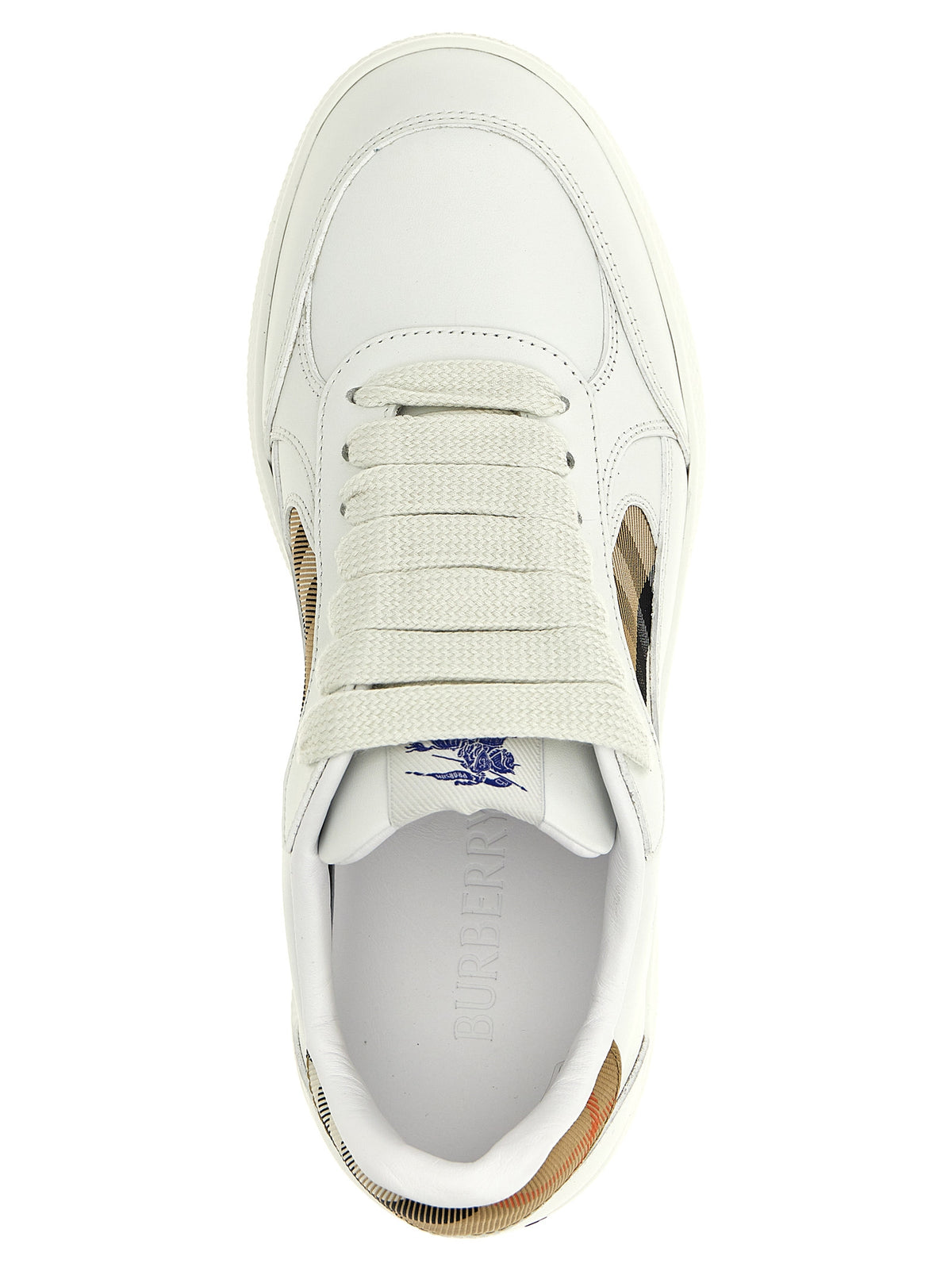 Burberry | Beige Leather Low Top Sneakers