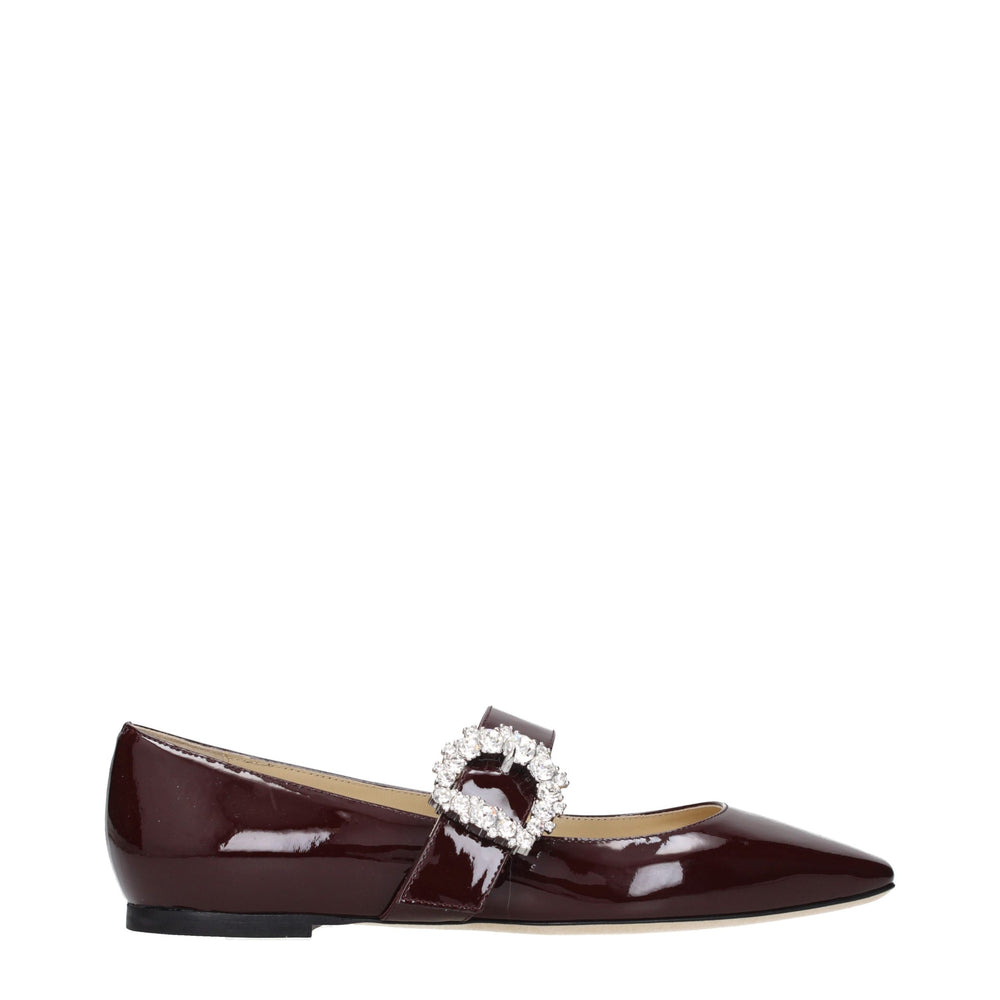 Jimmy Choo | Red Leather Ballet Flats