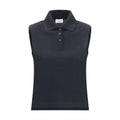 Saint Laurent | Black Recycled Cotton Polo Shirt