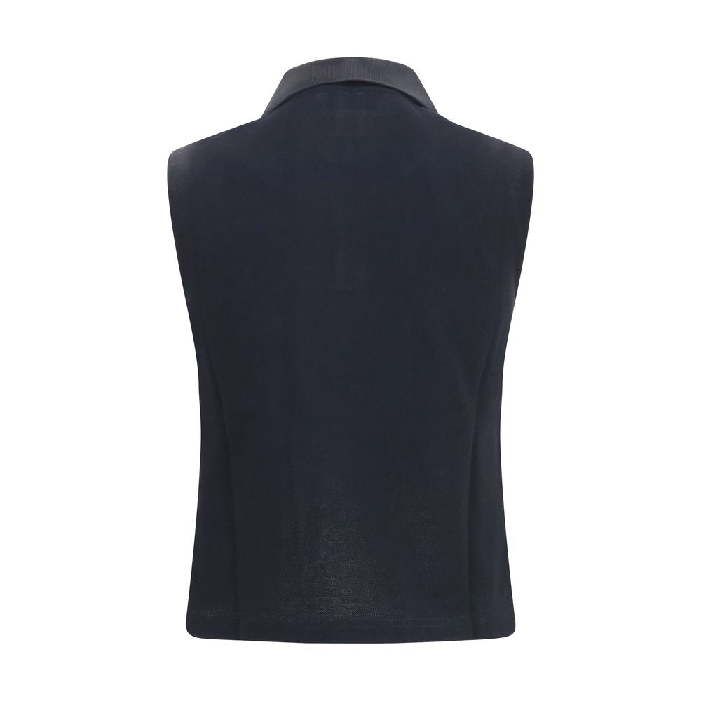 Saint Laurent | Black Recycled Cotton Polo Shirt