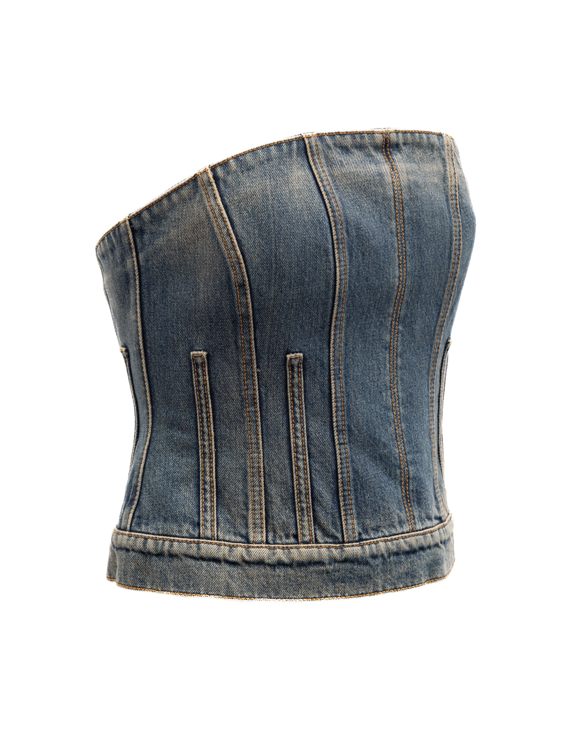Alexander McQueen | Blue Cotton Denim Top