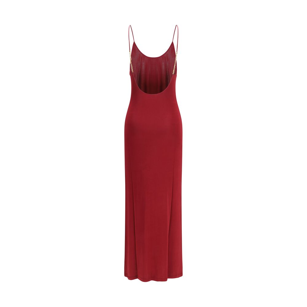 Saint Laurent | Bordeaux Viscose Cocktail Dress