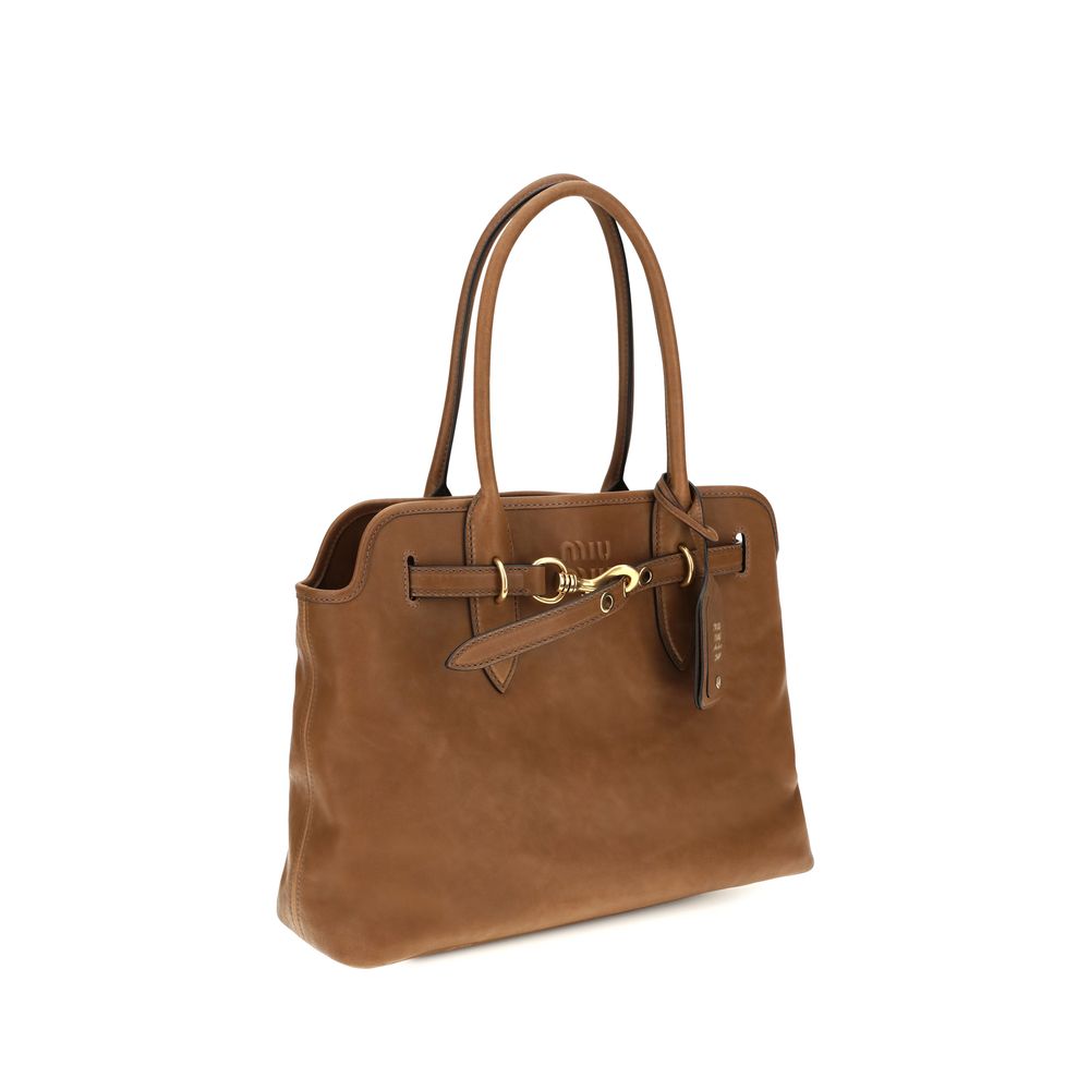 Miu Miu | Brown Calf Leather Bos Taurus Shoulder Bag