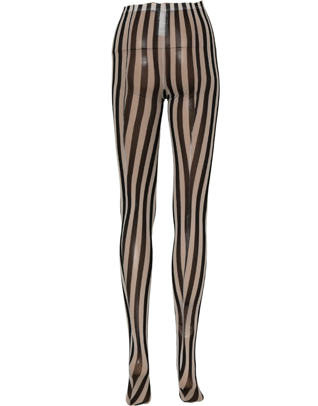 Dolce & Gabbana | Black White Stripes Tights Stocking Pantyhose Socks