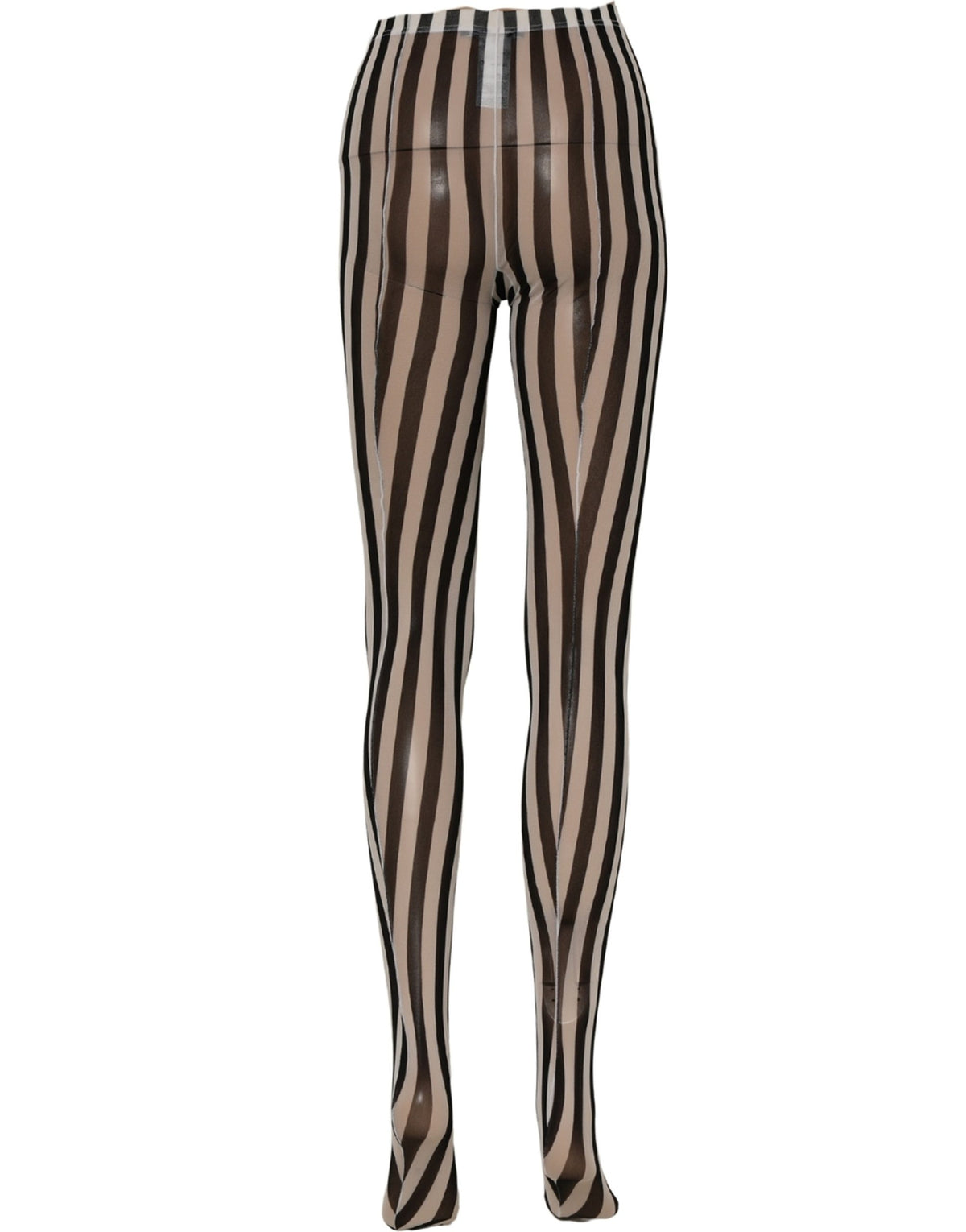 Dolce & Gabbana | Black White Stripes Tights Stocking Pantyhose Socks