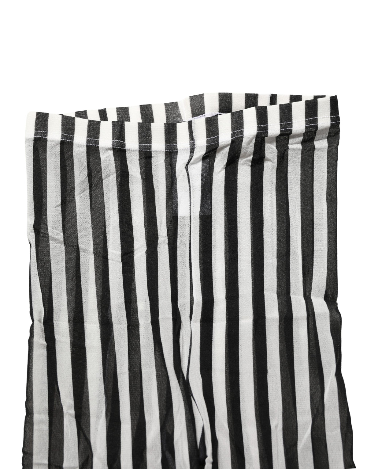 Dolce & Gabbana | Black White Stripes Tights Stocking Pantyhose Socks
