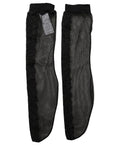 Dolce & Gabbana | Black Nylon Mesh Sheer Calf Long Accessory Socks