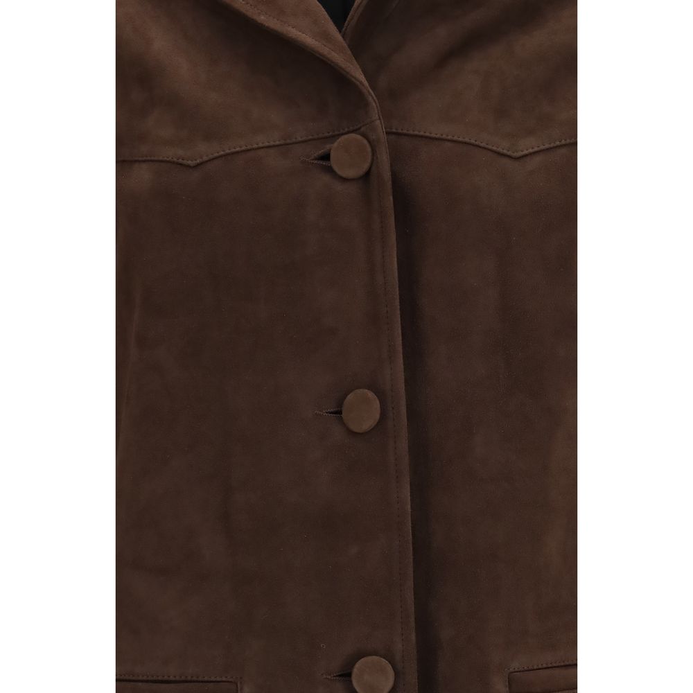 Tory Burch | Brown Goatskin Leather Jacket